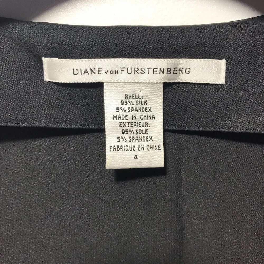 Diane Von Furstenberg Black Ballancia Silk Romper - Picture 11 of 11